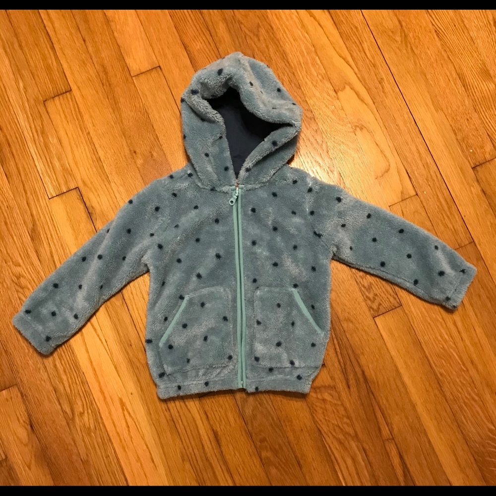 Hanna Andersson blue dot marshmallow jacket